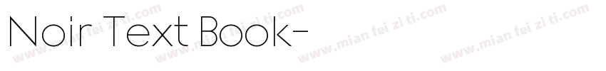 Noir Text Book字体转换